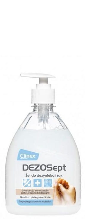 CLINEX Dezosept - 500ml - Żel do dezynfekcji rąk POMPKA Zapach kokosowy.jpg