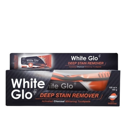 White Glo Deep Stain Chorcoal Whitening - 100ml - Czarna, węglowa pasta wybielająca do zębów.jpg