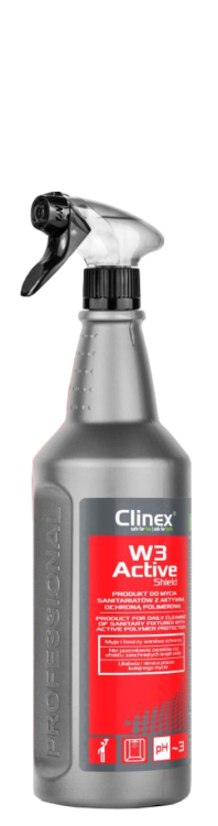 CLINEX W3 Active SHIELD - 1L - Szyby prysznicowe - Produkt do codziennego mycia sanitariatów z aktywną ochroną polimerową new.jpg