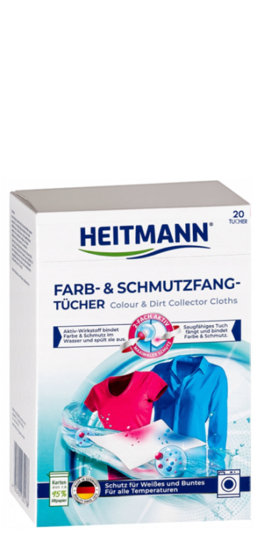 Heitmann Farb&Schmutz Frangtucher - 20 szt. - Chusteczki wyłapujące kolory.png