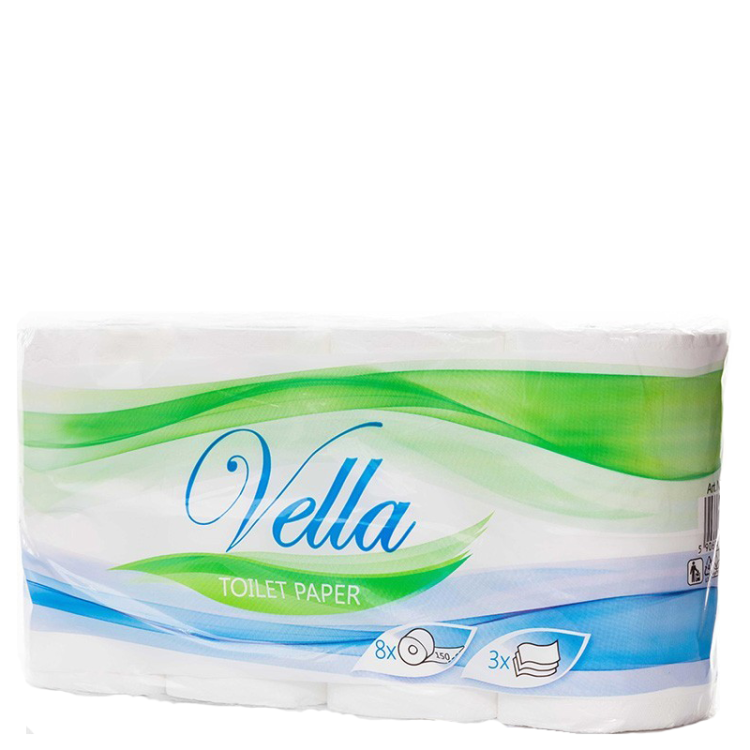 Papier toaletowy VELLA - 150 listków, 3W.png