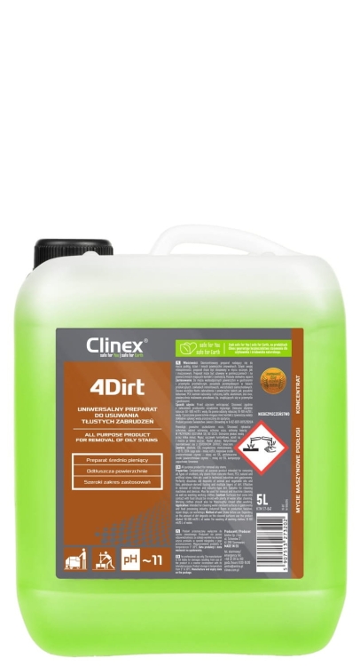 CLINEX 4Dirt - 5L - Uniwersalny preparat do usuwania tłustych zabrudzeń.jpg