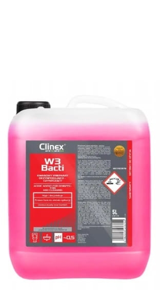 CLINEX W3 Bacti - 5L - Kwaśny preparat dezynfekująco – czyszczący.jpg