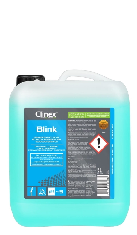 CLINEX Blink - 5L - Uniwersalny płyn do mycia powierzchni wodoodpornych.jpg