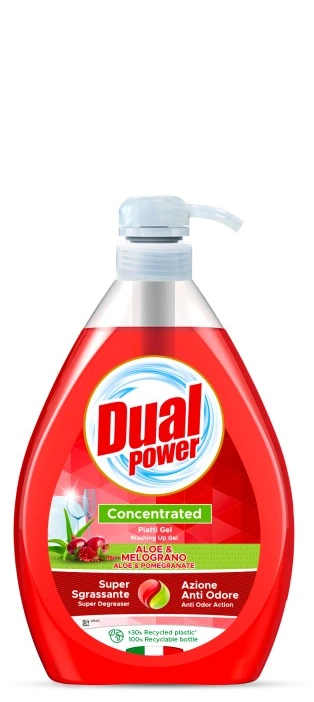 Dual Power Piatti Gel Aloe e Melograno - 1l - Płyn do naczyń Aloes i granat.PNG