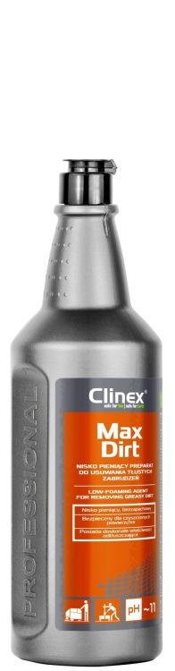 CLINEX MaxDirt - 1L - Niskopieniący preparat do usuwania tłustych zabrudzeń.jpg