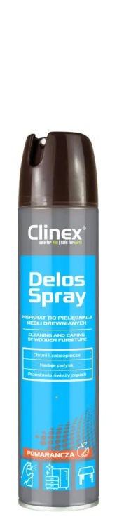 CLINEX Delos Spray - 300ml -  Preparat do czyszczenia i pielęgnacji mebli drewnianych oraz z materiałów drewnopodobnych.png