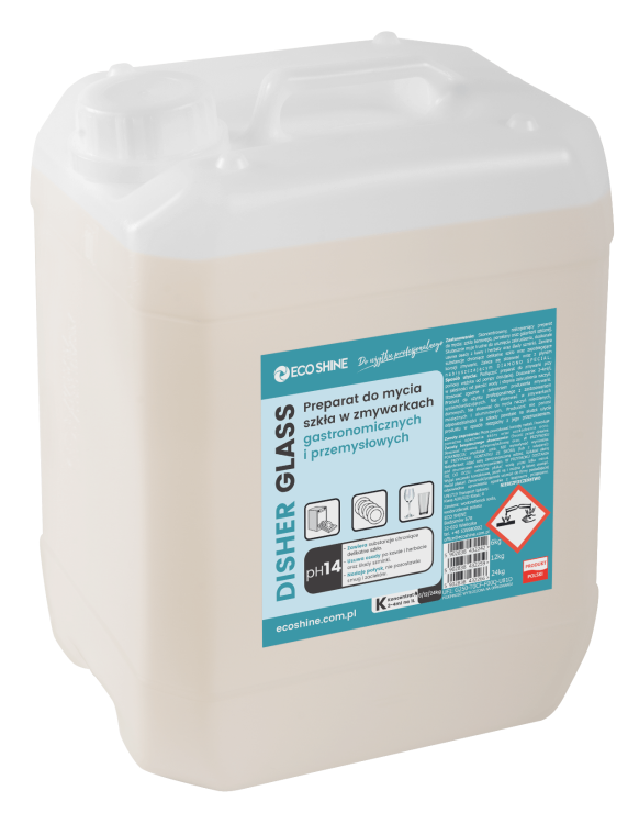 ECO SHINE DISHER GLASS - 12kg - Płyn myjący do zmywarki do szkła.png