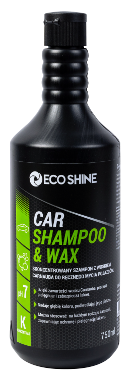 ECO SHINE CAR SHAMPOO & WAX - 0,75L - Skoncentrowany szampon z woskiem Carnauba.png