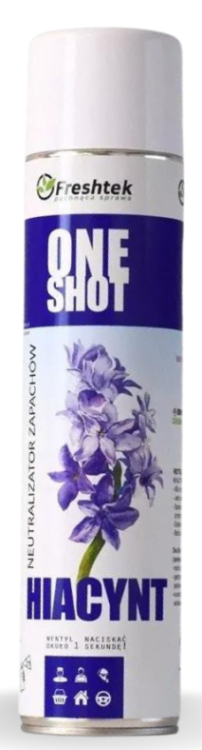 Freshtek ONE SHOT Hiacynt - 600 ml - Odświeżacz powietrza.png