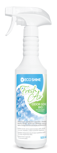 ECO SHINE FRESH AIR - ODOR GONE BIO - 0,5L - Zaawansowany neutralizator zapachów z naturalnymi bakteriami Bacillus.png