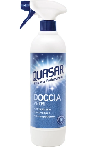 Quasar Doccia Vetri - 580 ml - Profesjonalny płyn do mycia szyb łazienkowych w sprayu.png