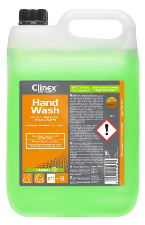 CLINEX HandWash - 5L - Płyn do ręcznego mycia naczyń Limonka.png