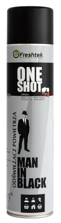 Freshtek ONE SHOT Man in Black - 600 ml - Odświeżacz powietrza.png