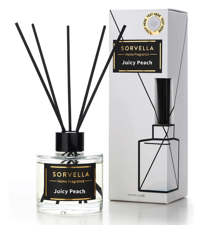SORVELLA Juicy Peach - 120ml - Patyczki zapachowe.png