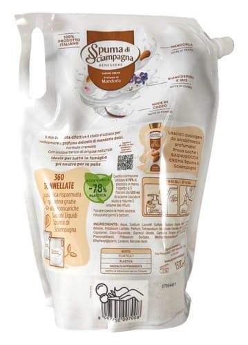 Spuma di Sciampagna Mandorla - 1,5l - Mydło w płynie Migdał i masło Shea 1.jpg