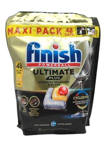 Finish Powerball Ultimate Plus - 48 szt. - Tabletki do zmywarki Lemon.jpg