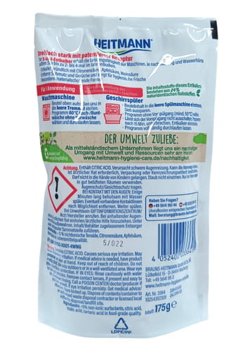 Heitmann Maschinen Entkaler - 175g -  Odkamieniacz do pralek i zmywarek1.jpg