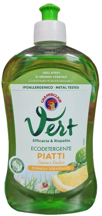 Chante Clair Vert Piatti Limone e Basilico - 500ml - Hipoalergiczny płyn do mycia naczyń Limonka i bazylia.jpg