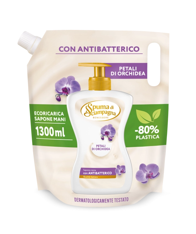 Spuma di Sciampagna Petali di Orchidea - 1,3l - Mydło w płynie Orchidea.png