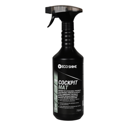 ECO SHINE COCKPIT MAT - 0,75L - Preparat do czyszczenia i pielęgnacji deski rozdzielczej, plastików i elementów gumowych wewnątrz pojazdu.png