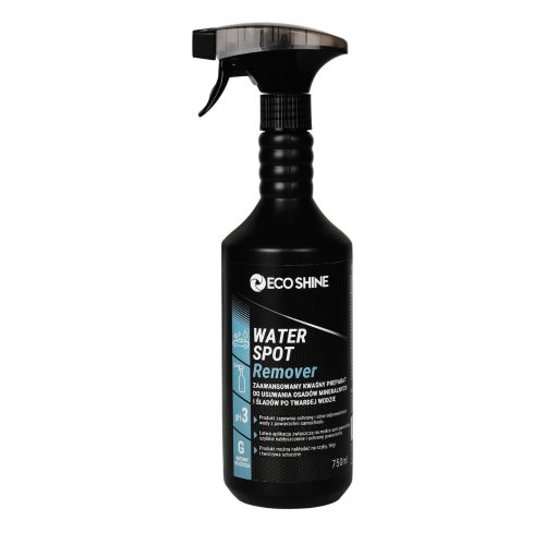 ECO SHINE WATER SPOT REMOVER - 0,75L - Specjalistyczny preparat do usuwania osadów wapiennych, zacieków po twardej wodzie oraz śladów po myciu i zraszaczach.png