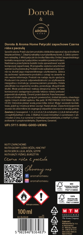AROMA HOME & DOROTA - Czarna róża z paczulą - 100 ml - Patyczki zapachowe1.png