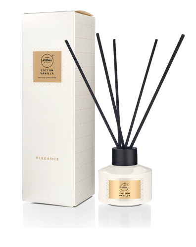 AROMA HOME ELEGANCE - Cotton Vanilla - 50 ml - Patyczki zapachowe.jpg