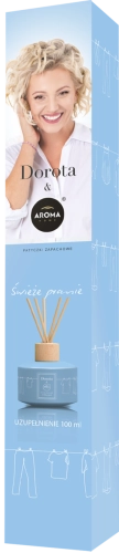 AROMA HOME & DOROTA - Świeże pranie REFILL - 100 ml - Patyczki zapachowe UZUPEŁNIENIE.png