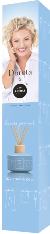 AROMA HOME & DOROTA - Świeże pranie REFILL - 100 ml - Patyczki zapachowe UZUPEŁNIENIE.png