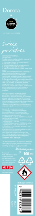 AROMA HOME & DOROTA - Świeże powietrze REFILL - 100 ml - Patyczki zapachowe UZUPEŁNIENIE1.PNG